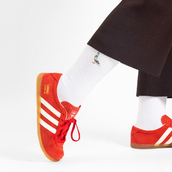 Pigeon Socks Embroidered Unisex Cotton Ribbed Crew Socks, 3 of 5