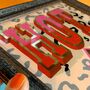 Reverse Glass Gilded And Painted Hot Stuff Sign, thumbnail 2 of 11