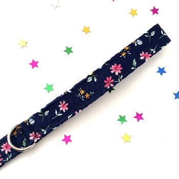 Navy Floral Dog Lead/Leash, 3 of 7