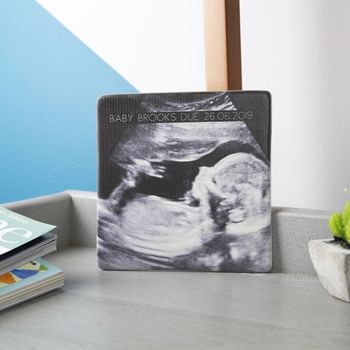 Baby Scan Ceramic Photograph Tile Print, 2 of 9