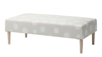 Hand Painted Upholstered Polka Dot Coffee Table Ottoman, 2 of 11