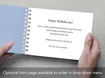 Personalised Mens 90th Birthday Guest Book, 3 of 8