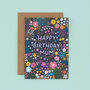 Floral Birthday Card For Mum, Happy Birthday Mum, thumbnail 2 of 2