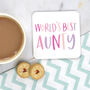 Worlds Best Aunty Coaster, thumbnail 2 of 2