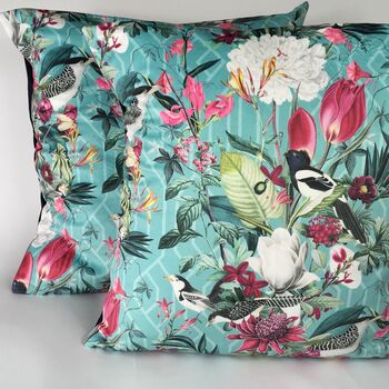 Velvet Bird And Flower Cushion Cover, 5 of 5