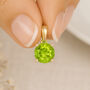 Personalised 9ct Yellow Gold Peridot Pendant Necklace: August Birthstone Gift – 5mm, thumbnail 1 of 11