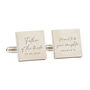 Father Of The Bride Cufflinks Gift From Daughter, thumbnail 3 of 7