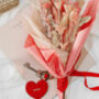 Dried Flower Bouquet And Personalised Heart Keychain, thumbnail 1 of 6