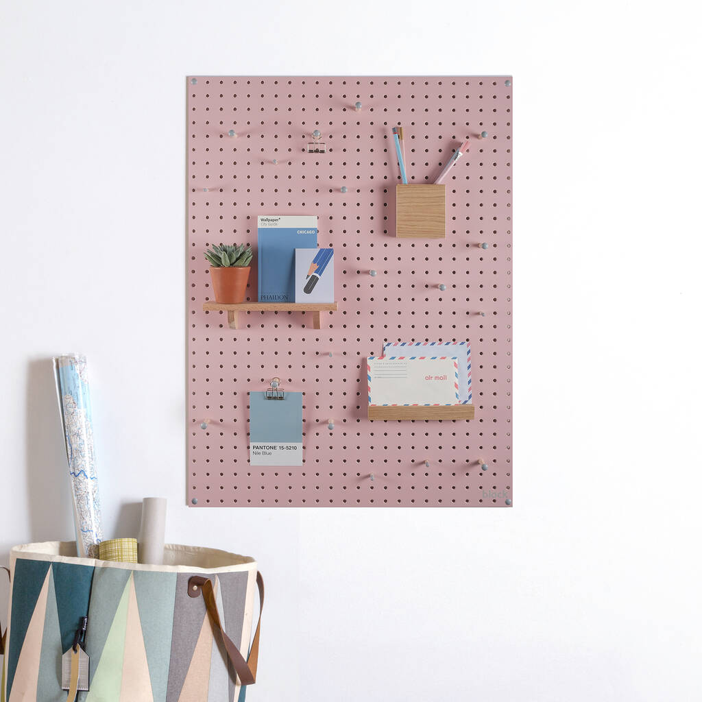 Pink Pegboard With Wooden Pegs, Large By Block Design