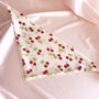 Cherry Print Silk Audrey Triangle Headscarf, thumbnail 4 of 8
