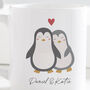 Personalised Penguin Valentines Mug, thumbnail 2 of 2