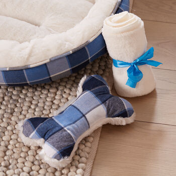 Personalised Plaid Pet Bed, 4 of 7