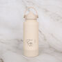 Bulldog 30oz Water Bottle With Removable Dog Bowl In Pink/ Grey/ Cream, thumbnail 5 of 10