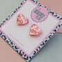 Heart Glitter Studs *More Colours Available*, thumbnail 8 of 12