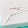 Sterling Silver Plain Cross Necklace, thumbnail 2 of 3