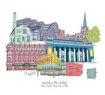 Sheffield Graduation Personalised Skyline Print, 5 of 7
