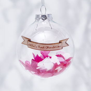 Personalised Baby Confetti Bauble, 3 of 6