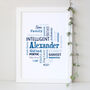 Personalised 16th Birthday Word Art Gift For Him, thumbnail 1 of 6