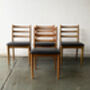 Set Four Mid Century Dining Chairs By Schreiber, thumbnail 2 of 8