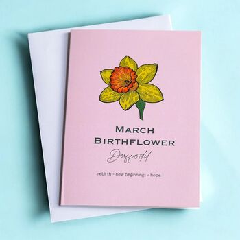 March Birth Flower Daffodil Card, 2 of 2