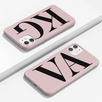 Personalised Dusty Pink Initial Phone Case, 4 of 6