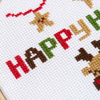 Reindeer Christmas Cross Stitch Kit Seven', 3 of 5