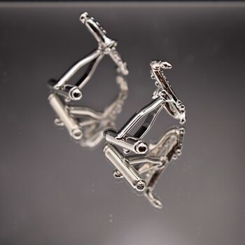 Saxophone Silver Cufflinks Gift Jazz, 5 of 5