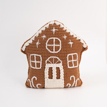 Gingerbread House Cushion Crochet Kit, 4 of 9