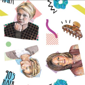 90s Romcom Wrapping Paper – Iconic Hair Style Gift Wrap, 9 of 9