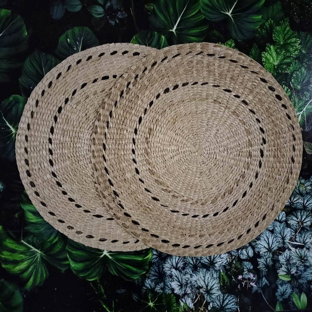 Hand Woven Banana Leaf Placemats Set Of Two, 1 of 2