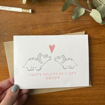 Happy Valentine's Day Daddy Triceratops Card, 3 of 4
