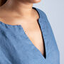 Easy To Sew, Helen Linen Tunic, Zero Waste Pre Cut Kit, thumbnail 8 of 12