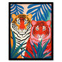 Seeing Red Tiger Jungle Bright Fun Wall Art Print, thumbnail 5 of 6