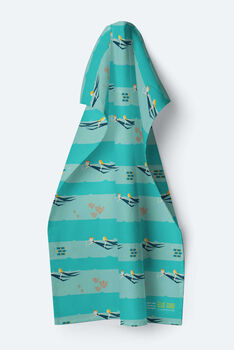 Sea Swimmers Organic Cotton Tea Towel, 2 of 6