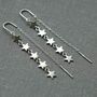 Sterling Silver Swinging Star Threaders, thumbnail 2 of 3