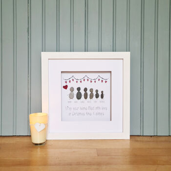 Personalised Christmas Wishes Family Pebble Art, 5 of 5