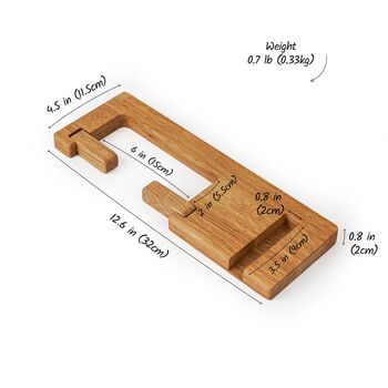 Luxury Toilet Paper Rack Oak Wood, 9 of 10