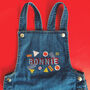 Personalised Name Embroidered Baby Dungarees, thumbnail 11 of 12