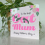Cat Mum Happy Mother's Day Black And White Cat Card, thumbnail 2 of 2