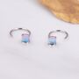 Colour Changing Crystal Huggie Hoop Threader Earrings, thumbnail 2 of 12