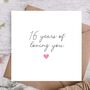 Sixteen Years Anniversary Card | Cute Card For Her, thumbnail 1 of 3