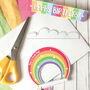 Rainbow Happy Birthday Card, Cut Out And Keep, thumbnail 3 of 6