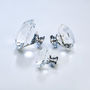 Clear Faceted Crystal Glass Cupboard Door Knobs, thumbnail 1 of 7