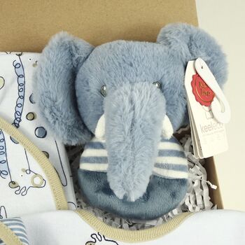 Blue Safari Organic New Baby Boy Gift Box, 5 of 7