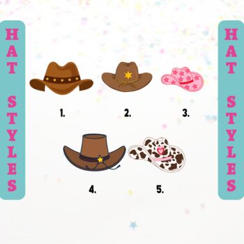 Personalised Cowboy And Cowgirl Photo Cupcake Toppers, 2 of 3