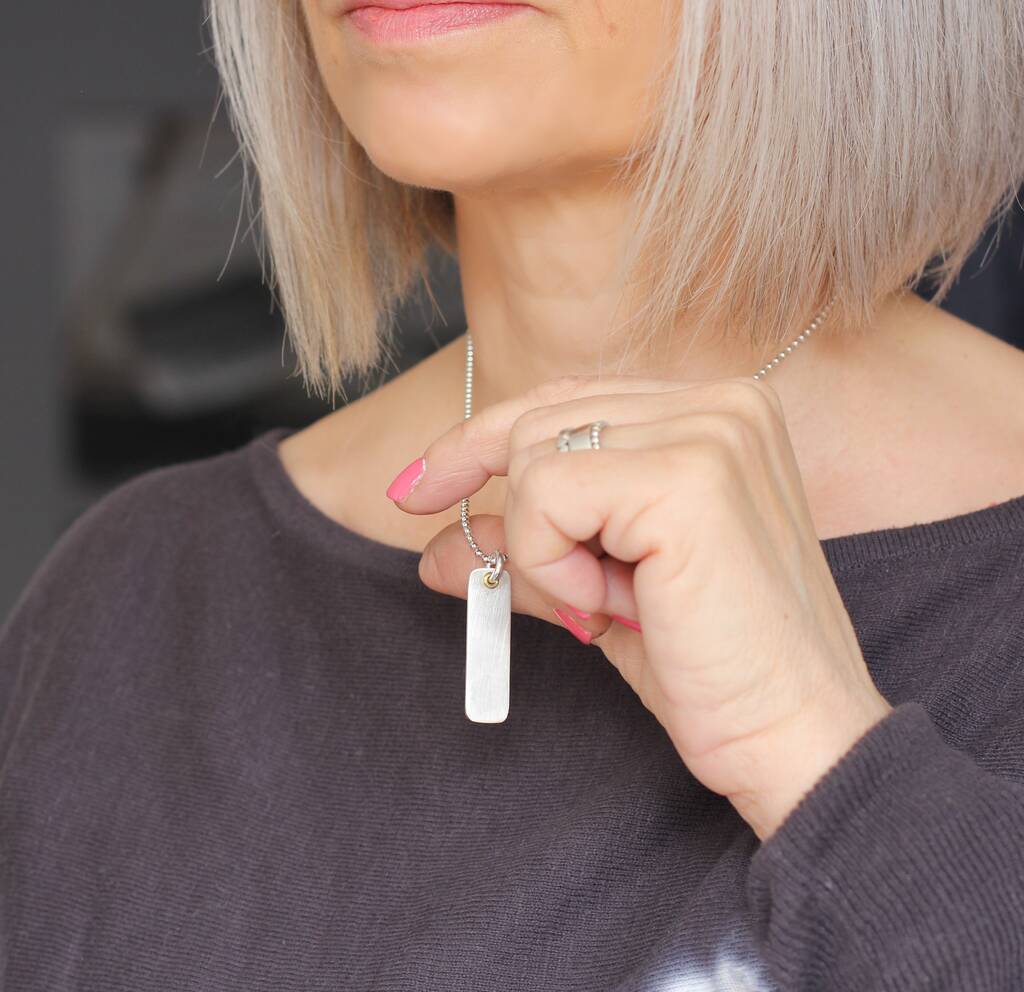 silver medical alert allergy necklace pendant by & french