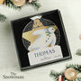 Personalised The Snowman Acrylic Christmas Tree Decoration, thumbnail 2 of 4