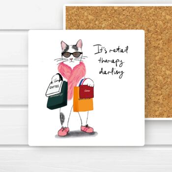 Funny Cat Coaster, Fabulous Cat Range, Cat Lovers Gift, 7 of 8