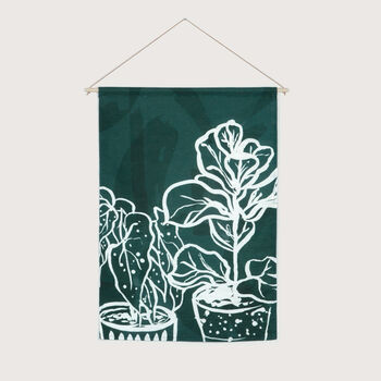 Forest Green Houseplant Wall Hanging, 2 of 3