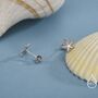 Sterling Silver Little Star Fish Stud Earrings, thumbnail 4 of 12